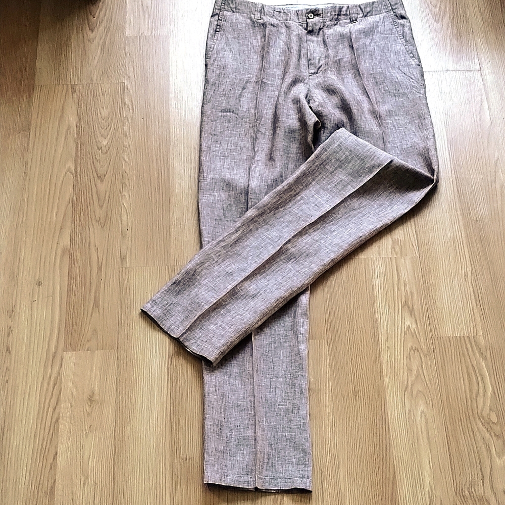 Corneliani men's linen pants size 34"x 34" Made in Italy